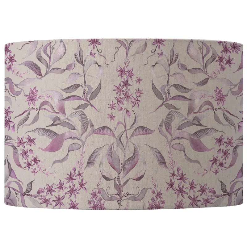 Hettie Eva Printed Lamp Shade Delft Hyacinth