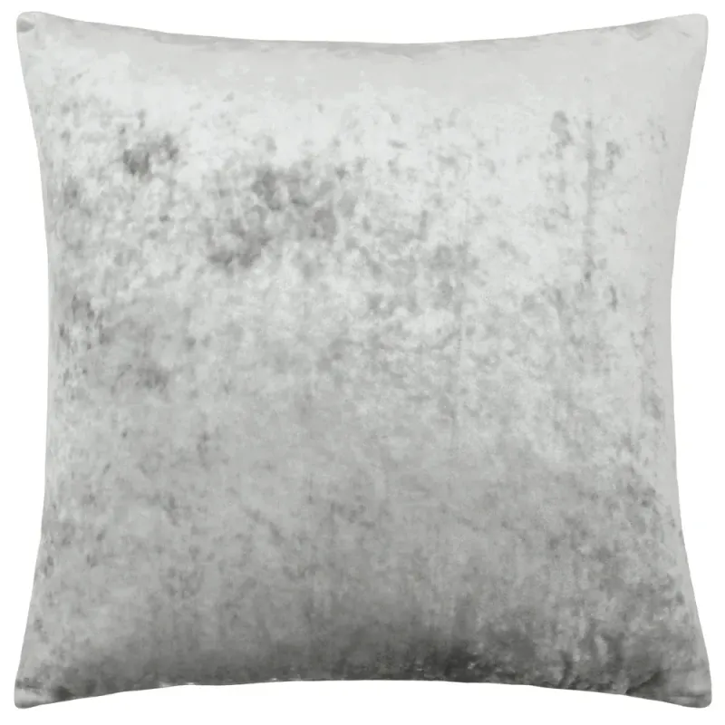 Verona Crushed Velvet Cushion Silver