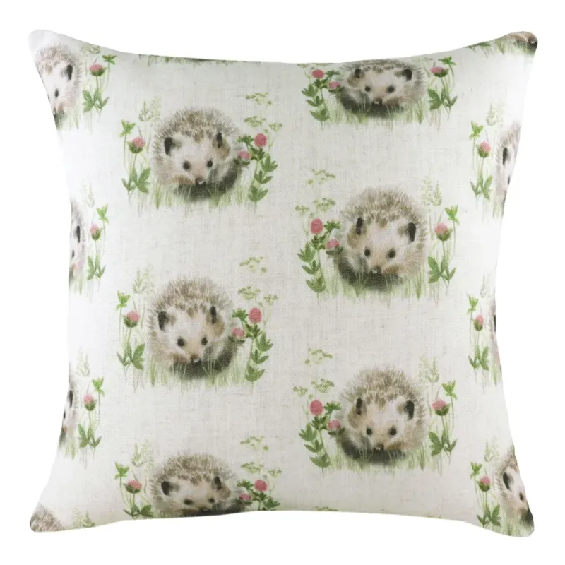 Hedgerow Hedgehog Repeat Cushion Multicolour