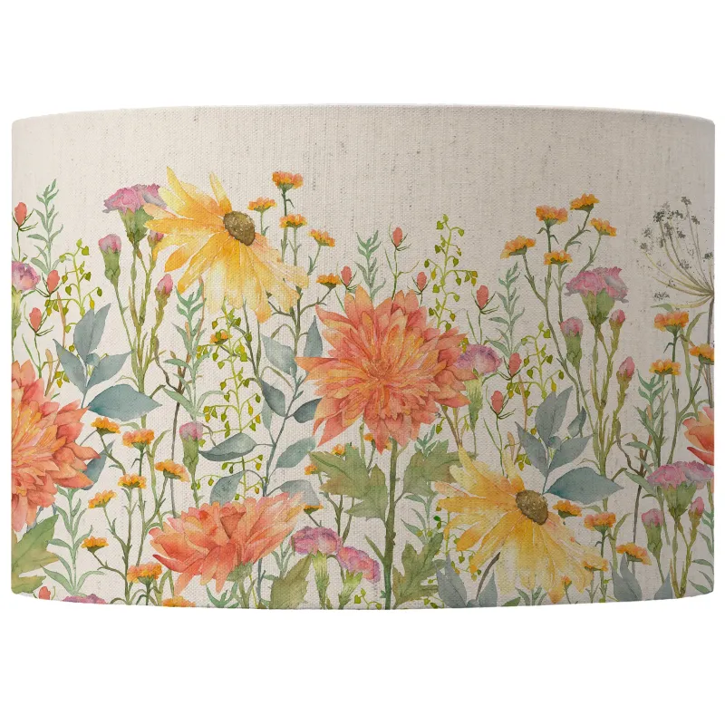 Delamere Eva Printed Lamp Shade Linen