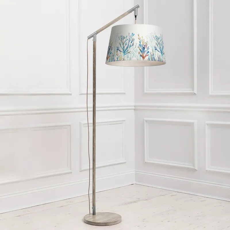 Coral Reef Quintus Taper & Quintus Complete Floor Lamp Grey/Cobalt
