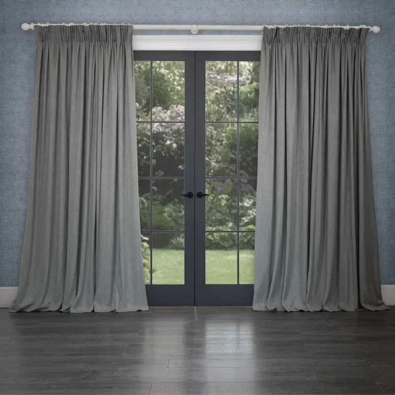 Verban Woven Pencil Pleat Curtains Jute 90" x 90"