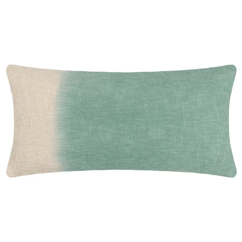Mizu Rectangular Dip Dye Cushion Eucalyptus