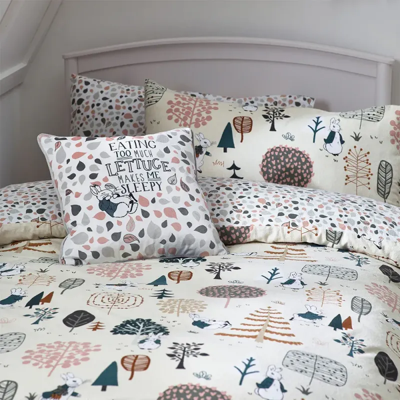 Scandi Woods Peter Rabbit™ 100% Brushed Cotton Duvet Cover Set Natural