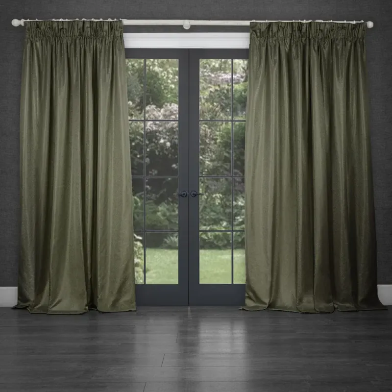 Sereno Woven Pencil Pleat Curtains 90"x 90" 6 Colours