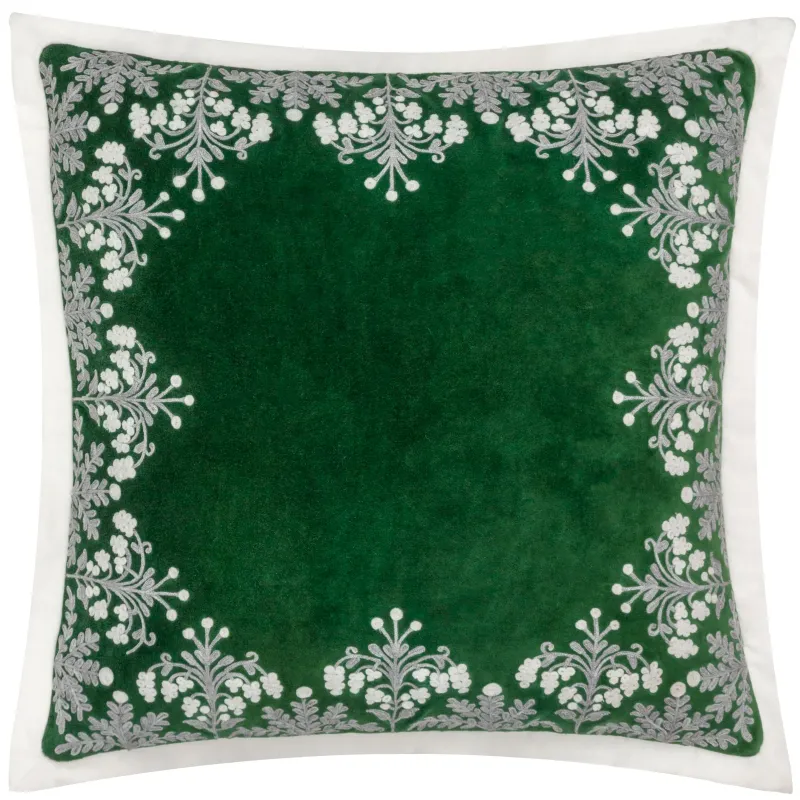 Winter Bloom Cushion Forest