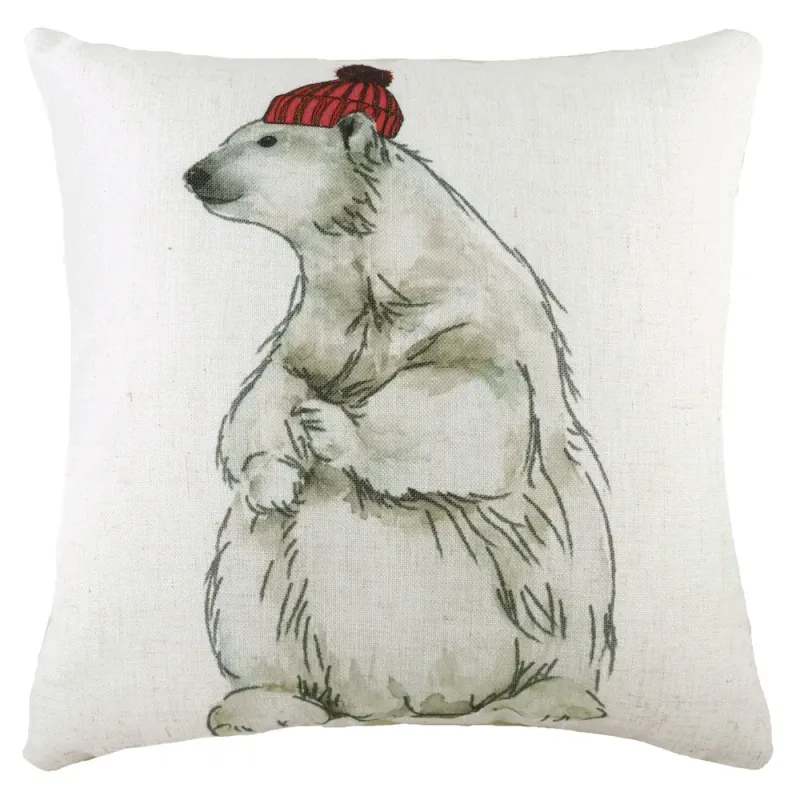 Polar Bear Cushion Natural