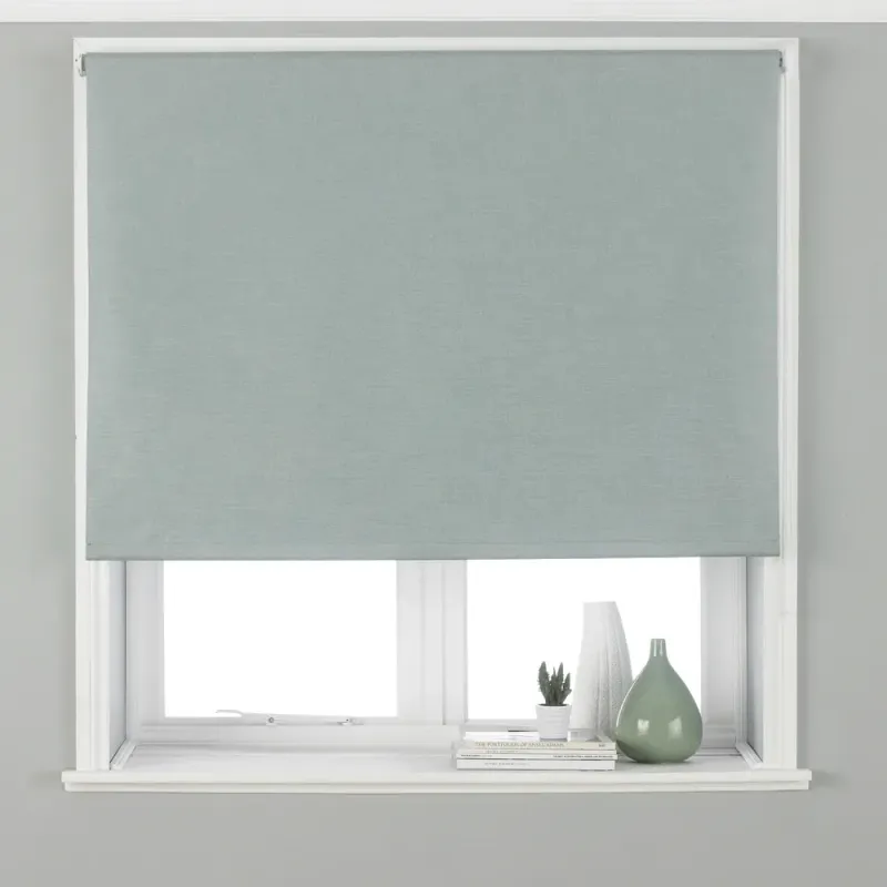 Twilight Thermal Blackout Roller Blind Duck Egg Blue