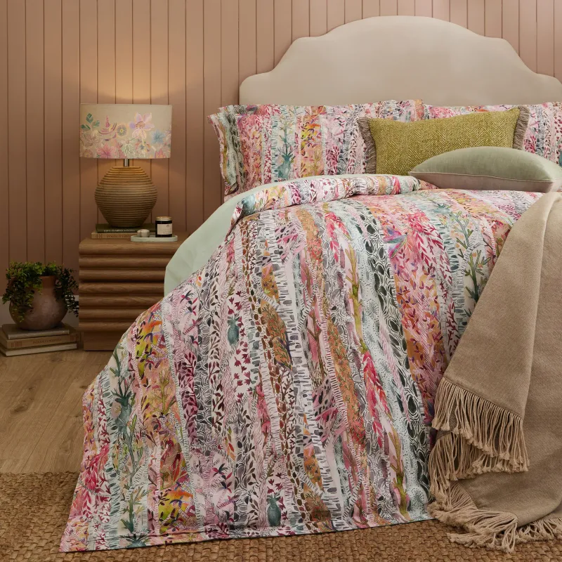Whimsical Tale Printed Duvet Cover Set Blush