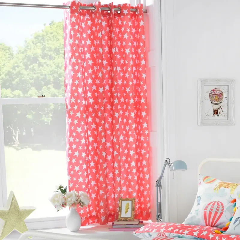 Vintage Circus Kids Eyelet Curtains Multicolour