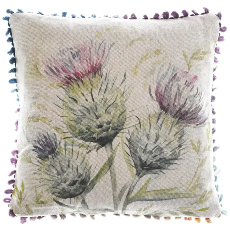 Thistle Glen Printed Cushion Natural