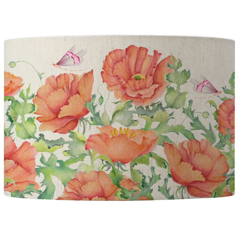 Valeria Eva Printed Lamp Shade Scarlet