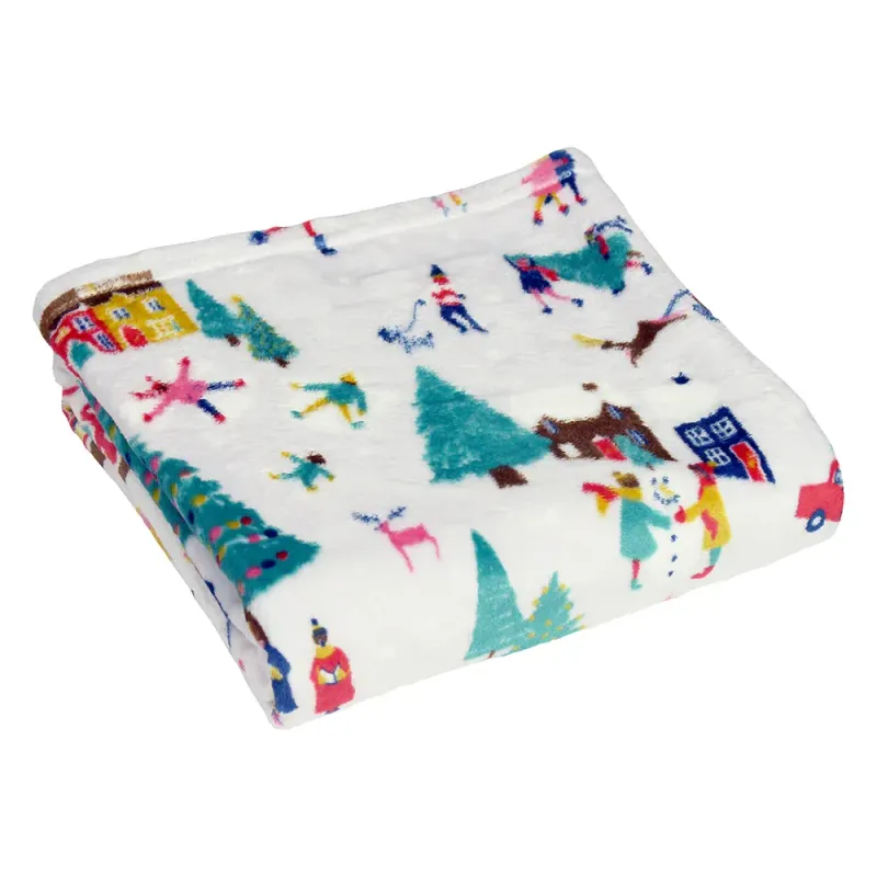 Christmas Together Festive Fleece Throw Multi
