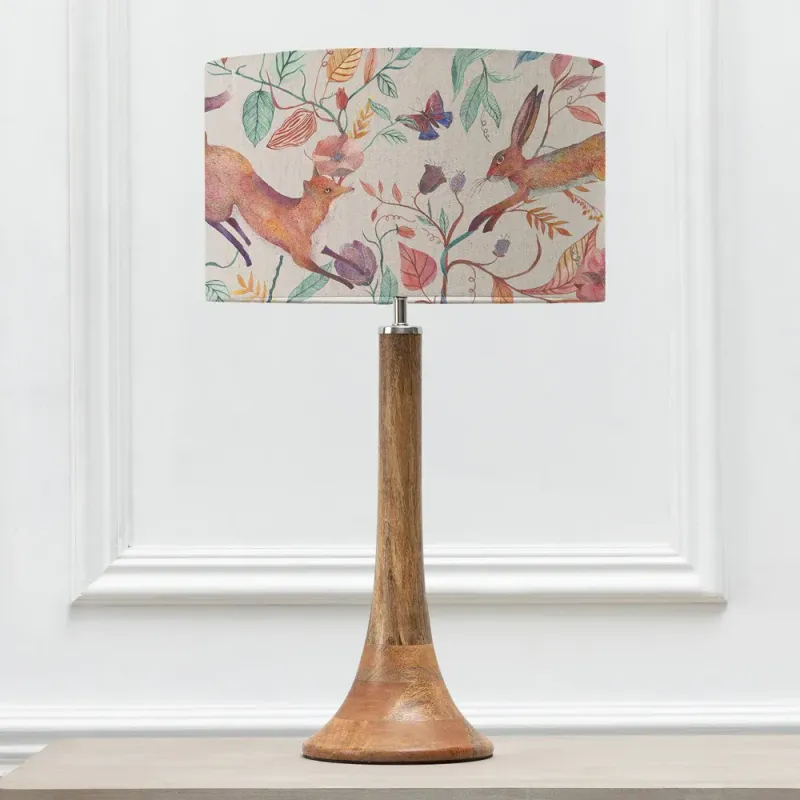 Leaping Into The Fauna Eva & Kinross Complete Table Lamp Mango/Linen