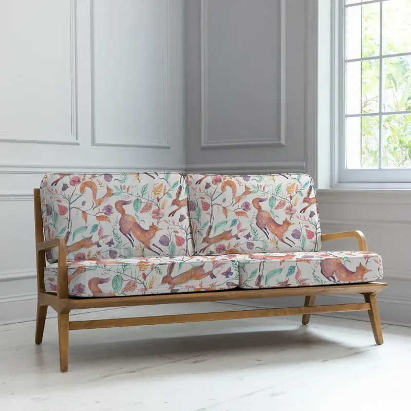 Leaping Into The Fauna Idris 2-Seater Sofa Settee Linen