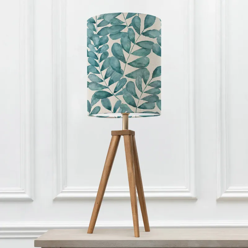 Rowan Anna & Aratus Complete Table Lamp Nut/Aqua