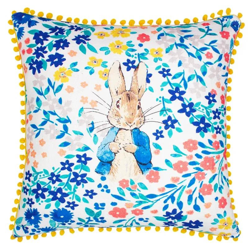 Florelli Peter Rabbit™ 100% Cotton Cushion Cobalt