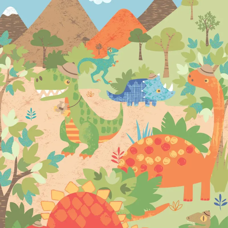 Dinosaur Kids Wall Art Multi