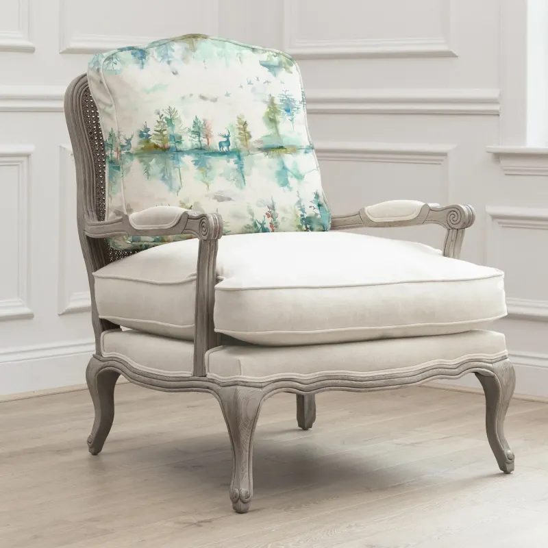 Wilderness Printed Florence Chair Stone/Topaz