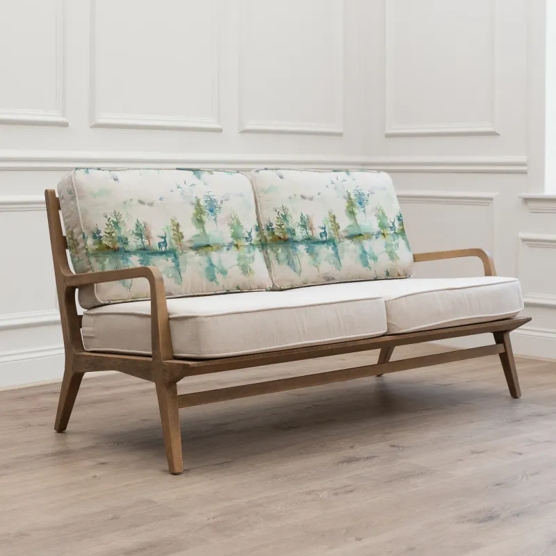 Wilderness Printed Idris 2 Seater Settee Topaz