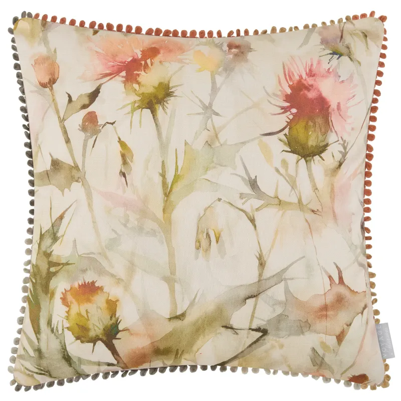 Cirsium Printed Cushion Russet/Cream
