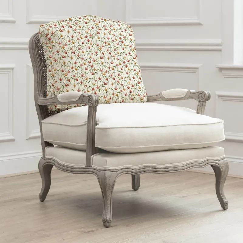 Fresia Printed Florence Chair Stone/Linen
