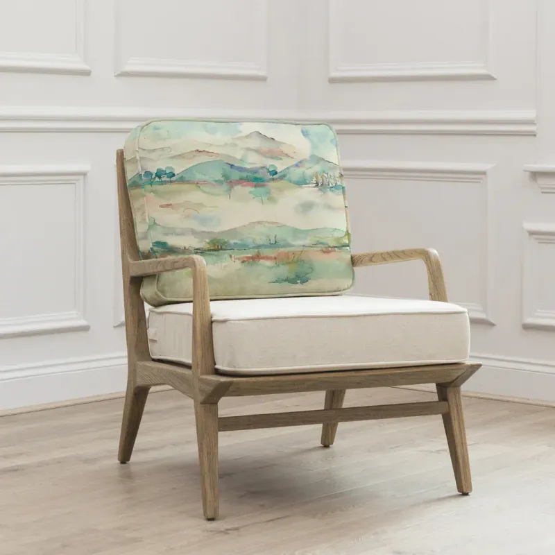 Russet Shores Printed Idris Chair Linen