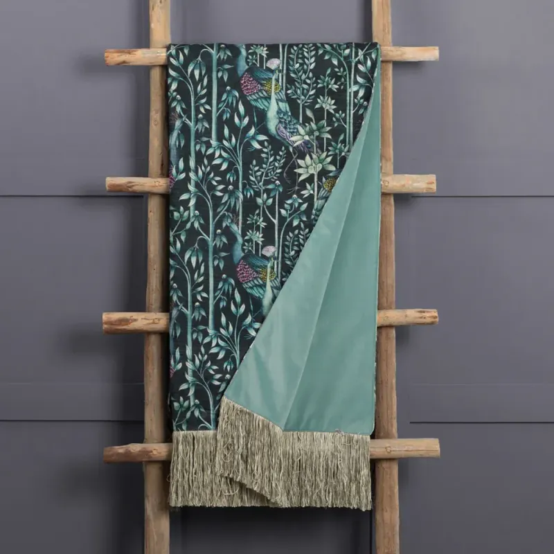 Bennu Printed Throw Emerald