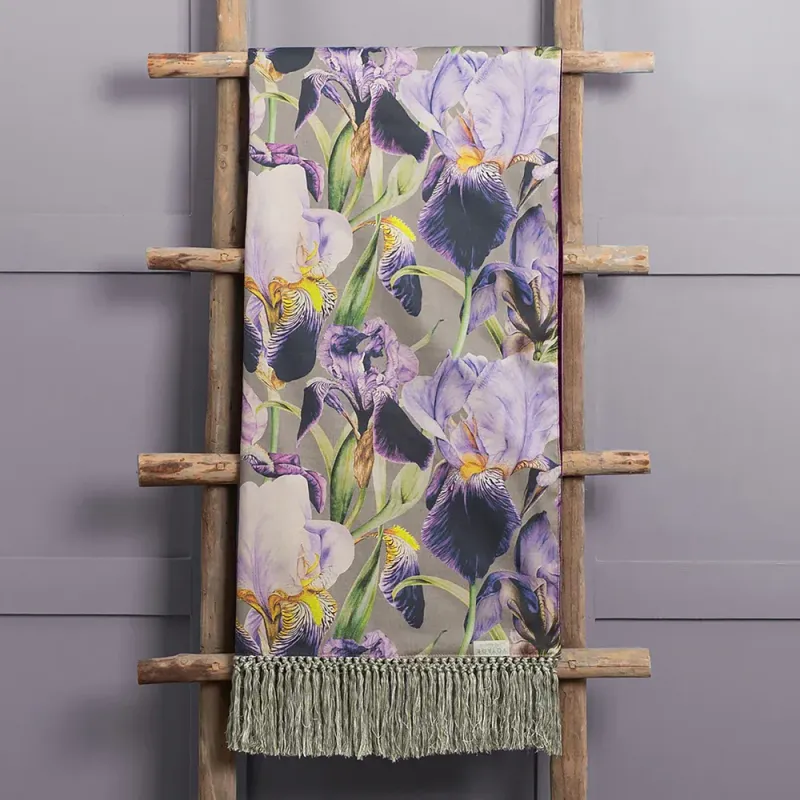Elva Printed Throw Damson