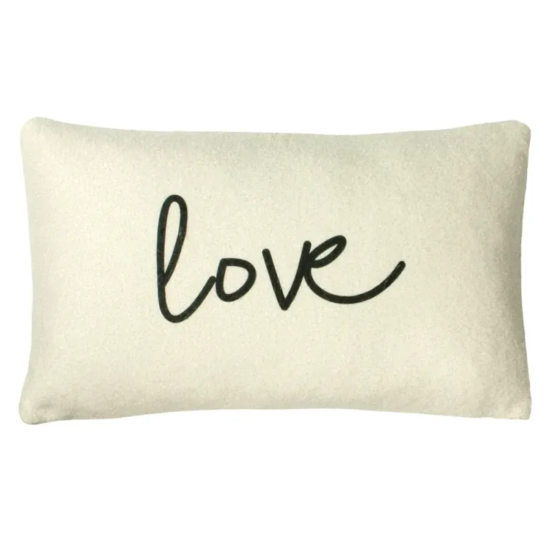 Shearling Love Cushion Natural