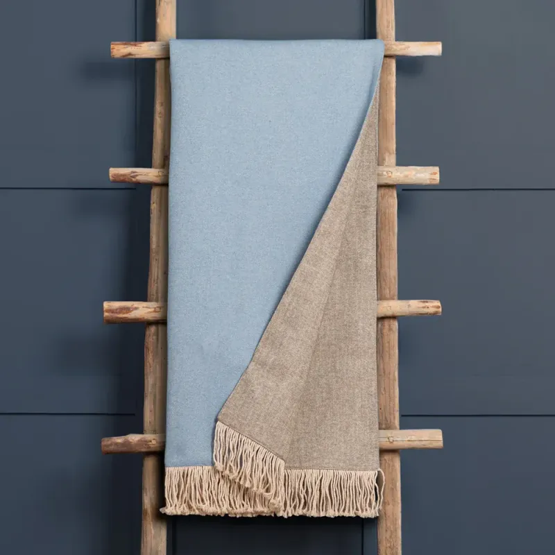 Selkirk Woven Throw Cornflower