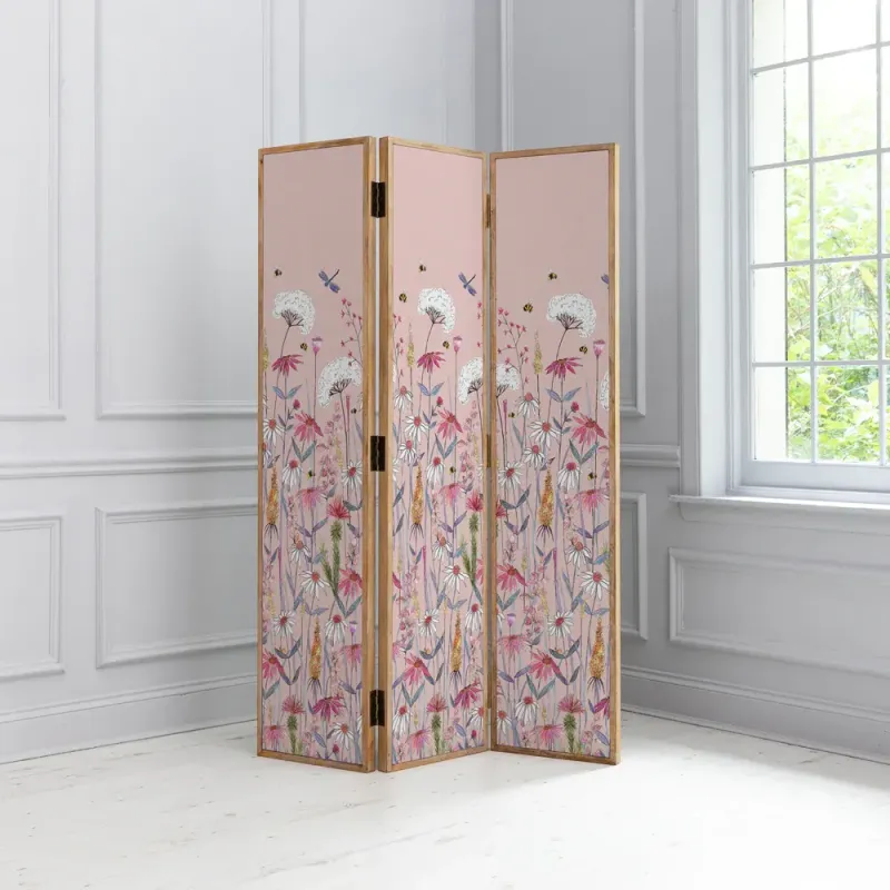 Hermione Solid Wood Room Divider Blush
