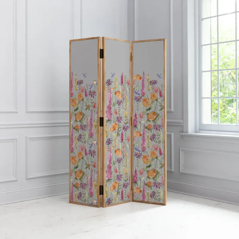 Florabunda Solid Wood Room Divider Russet