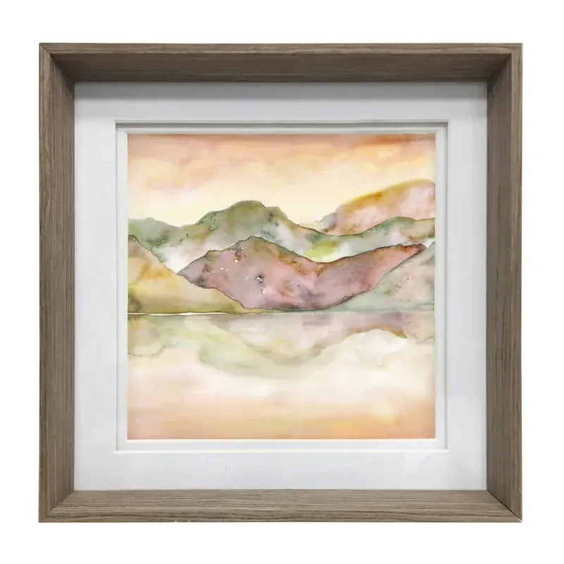 Dorian Framed Print Nut/Saffron