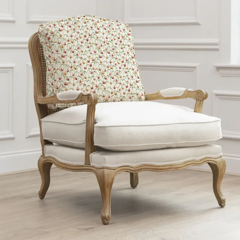 Fresia Printed Florence Chair Oak/Linen