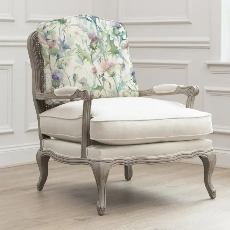 Cirsium Printed Florence Chair Stone/Damson
