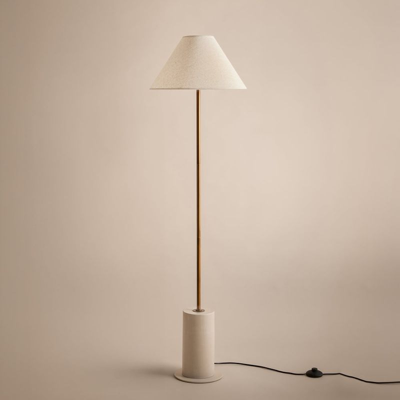 Finn Tall Wired Floor Lamp Sandstone