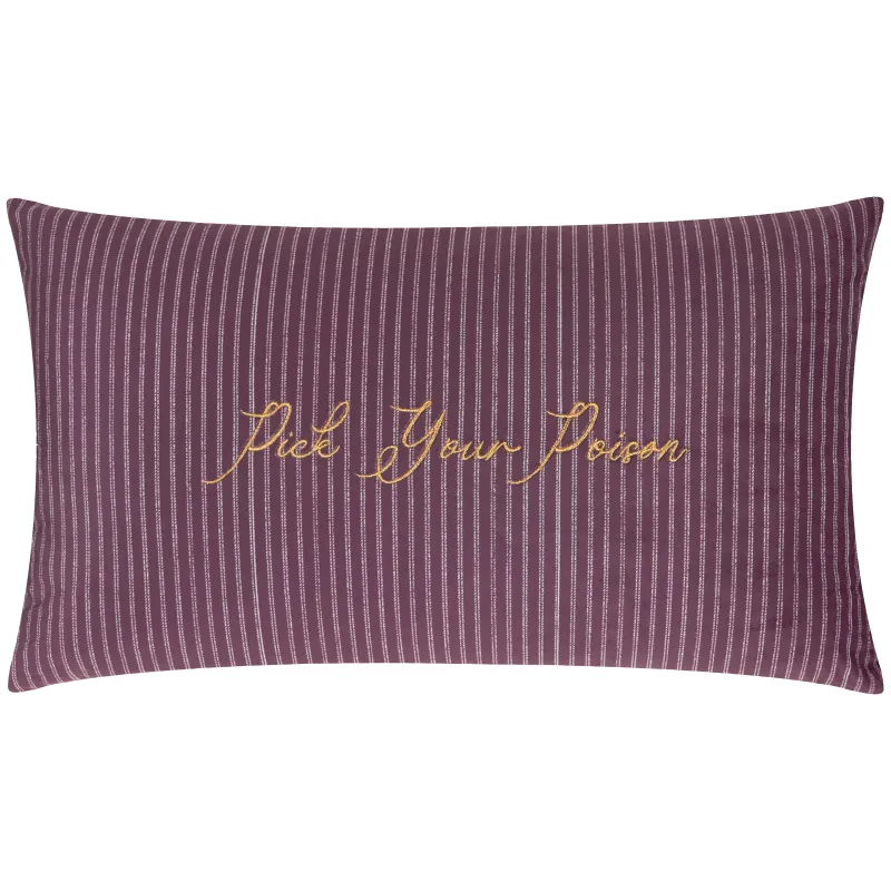 Pick Your Poison Velvet Halloween Cushion Multicolour