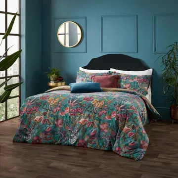 Viranai Exotic Floral Duvet Cover Set Lake