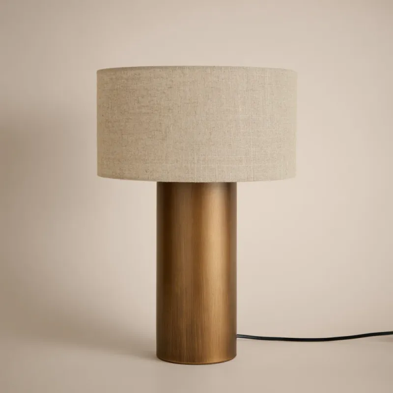 Finn Tall Table Lamp Aged Brass