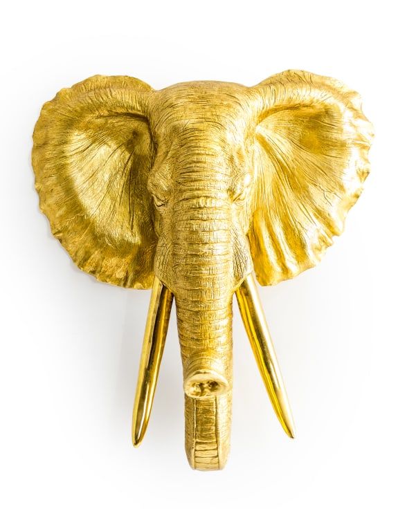 Copper Finish Large Elephant Figurine
