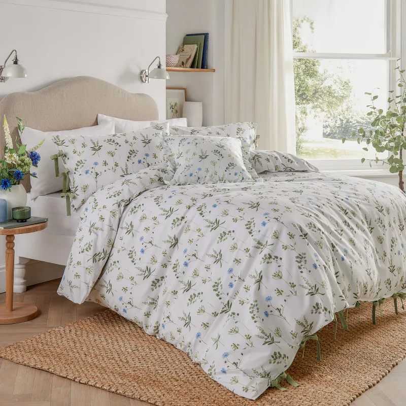 Meadow 100% Cotton Floral Duvet Cover Set