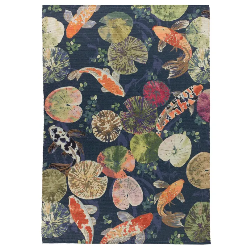 Koi Pond  Outdoor Washable Rug