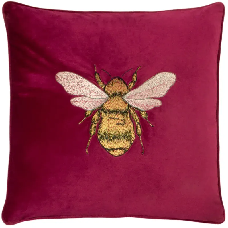 Hortus Bee Cushion Fushcia