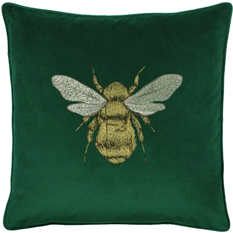 Hortus Bee Cushion Emerald