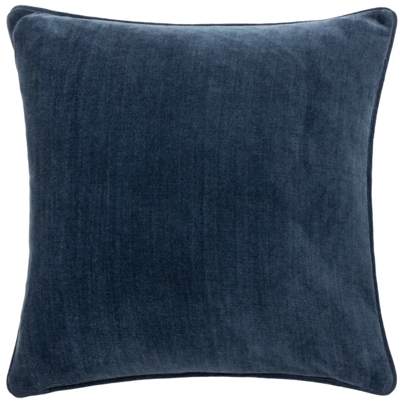 Heavy Chenille Piped Cushion Navy