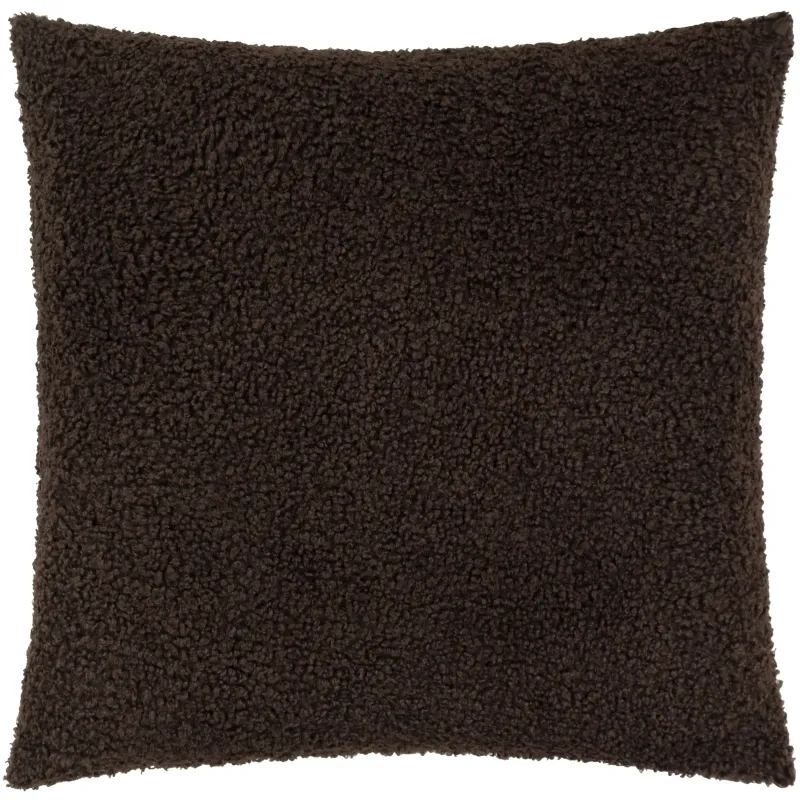 Cabu Textured Boucle Cushion Storm Chocolate 45 x 45