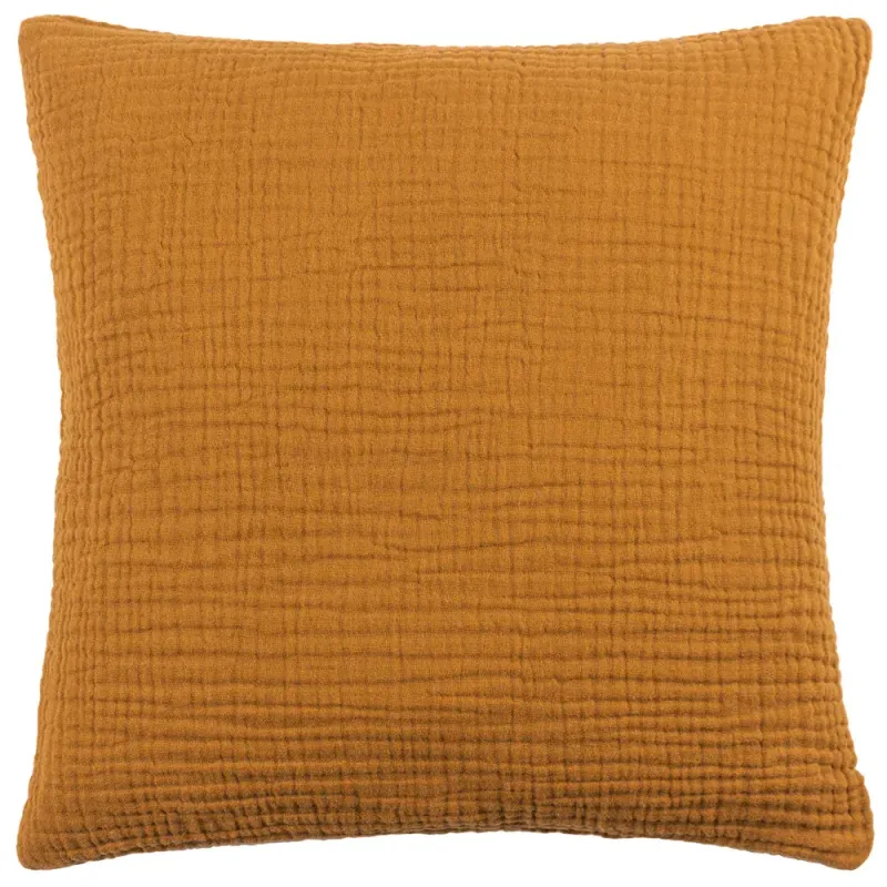 Lark Muslin Crinkle Cotton Cushion Cumin