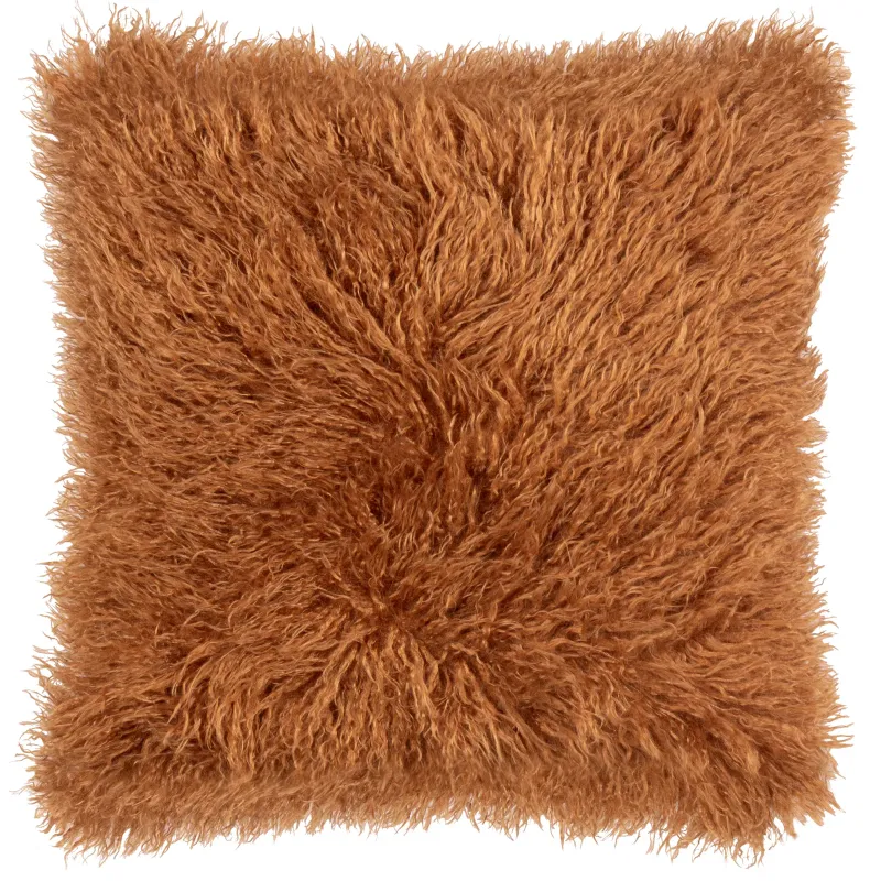 Rowan Faux Fur Cushion Ginger