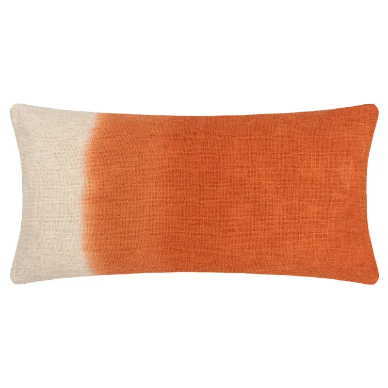 Mizu Rectangular Dip Dye Cushion Amber